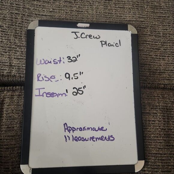 J. Crew Pants Womens 8 Martie Plaid Navy Blue & White Gingham Cropped Career - Picture 8 of 8